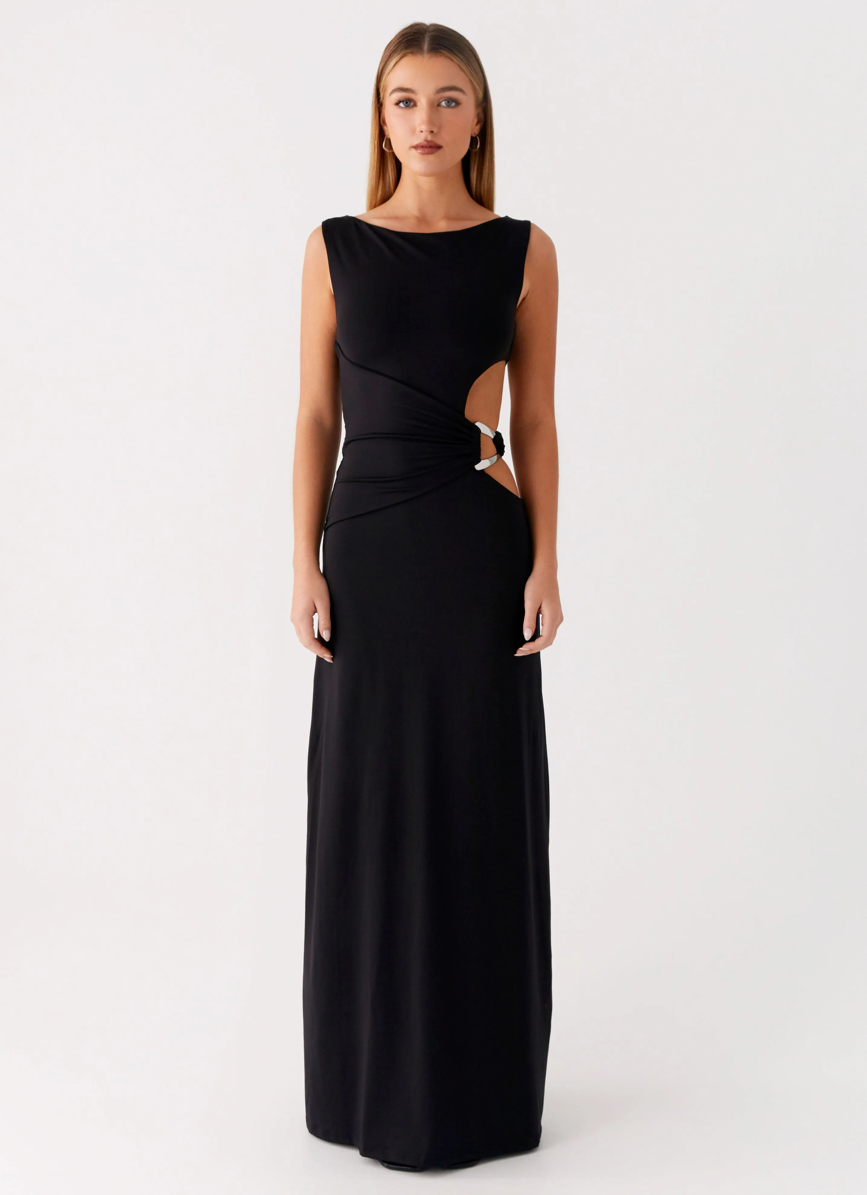 Smooth Lines Mid Fit Jayana Maxi Dress - Black
