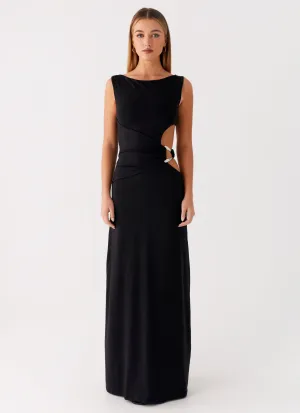 Smooth Lines Mid Fit Jayana Maxi Dress - Black