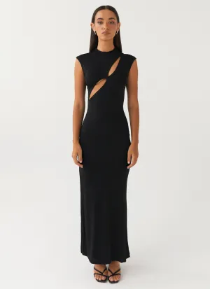 Statement Mood Pleat-Front Special Affair Maxi Dress - Black