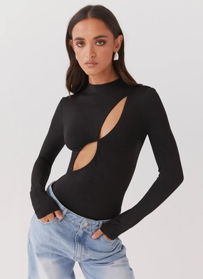 Special Affair Long Sleeve Bodysuit - Black MinimalistAesthetic