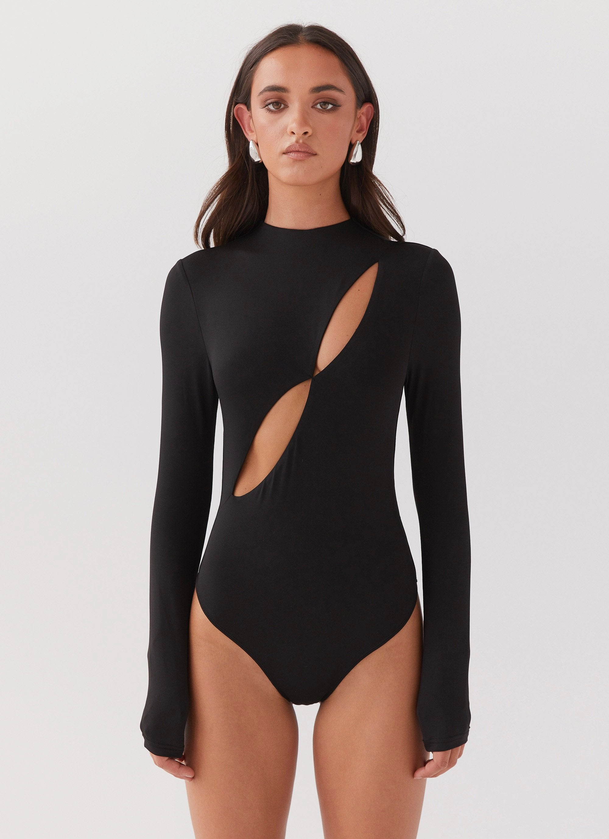 Special Affair Long Sleeve Bodysuit - Black Trendy Sweater