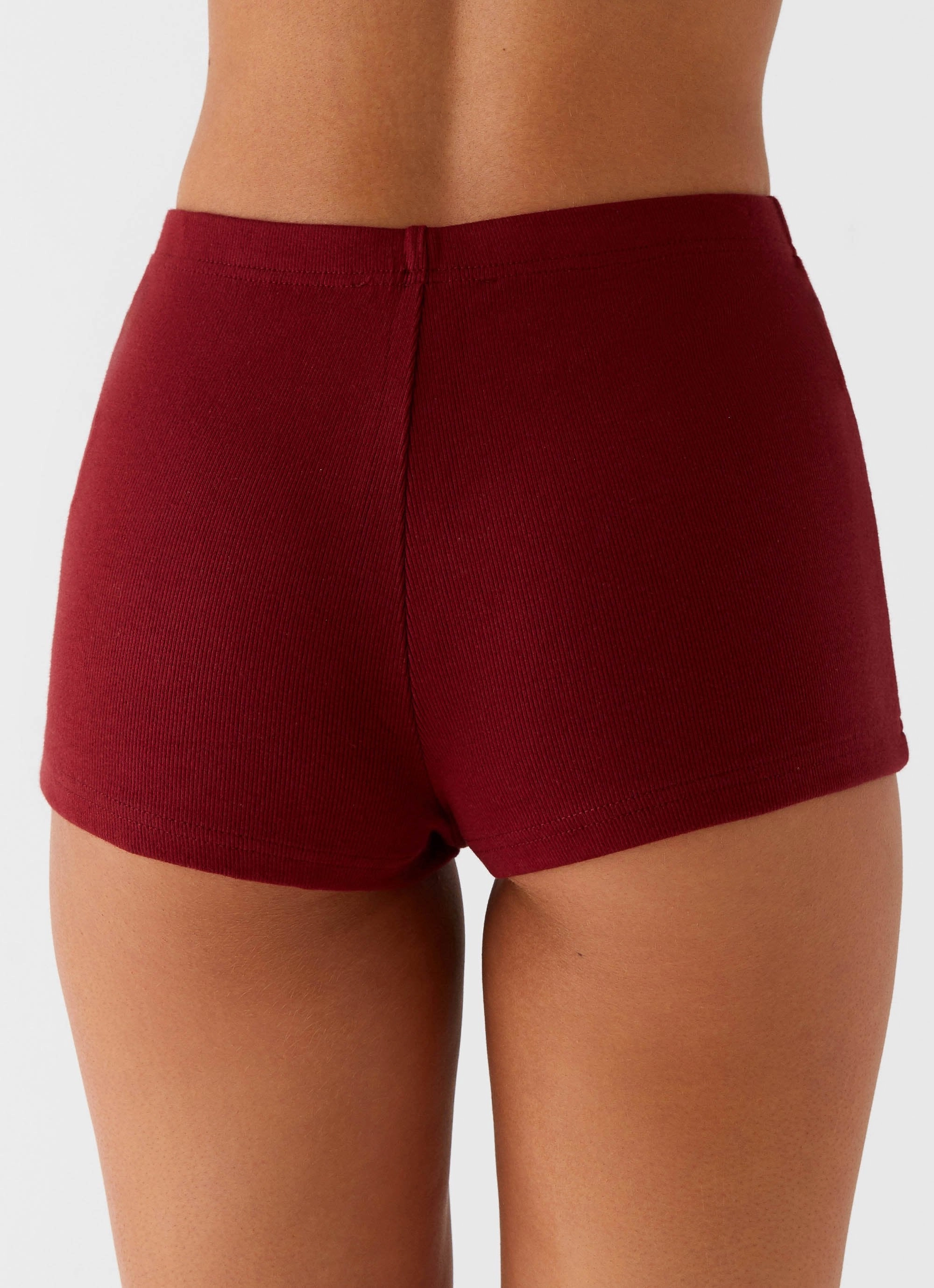 Spectate Mini Shorts - Maroon Light and Cozy
