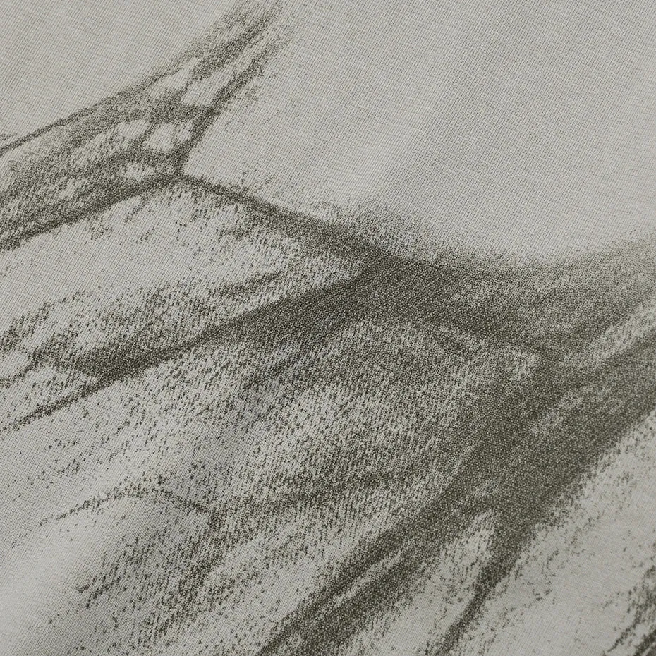 'Spectral' Abstract Print Oversized Cotton T-Shirt