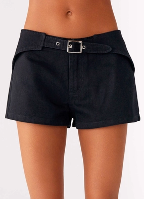 Montana Mini Shorts - Black Trendy Vibe