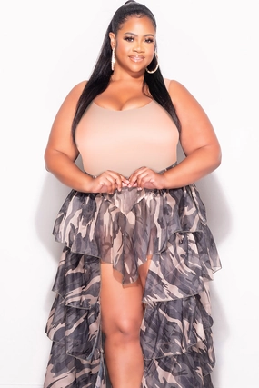Final Sale Plus Size Camisole with Thick Straps in Nude SecureCargoPockets All Day Wear Comfort