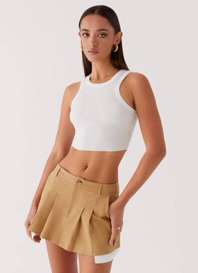 Tegan Cargo Mini Skirt - Tan Sport Fit