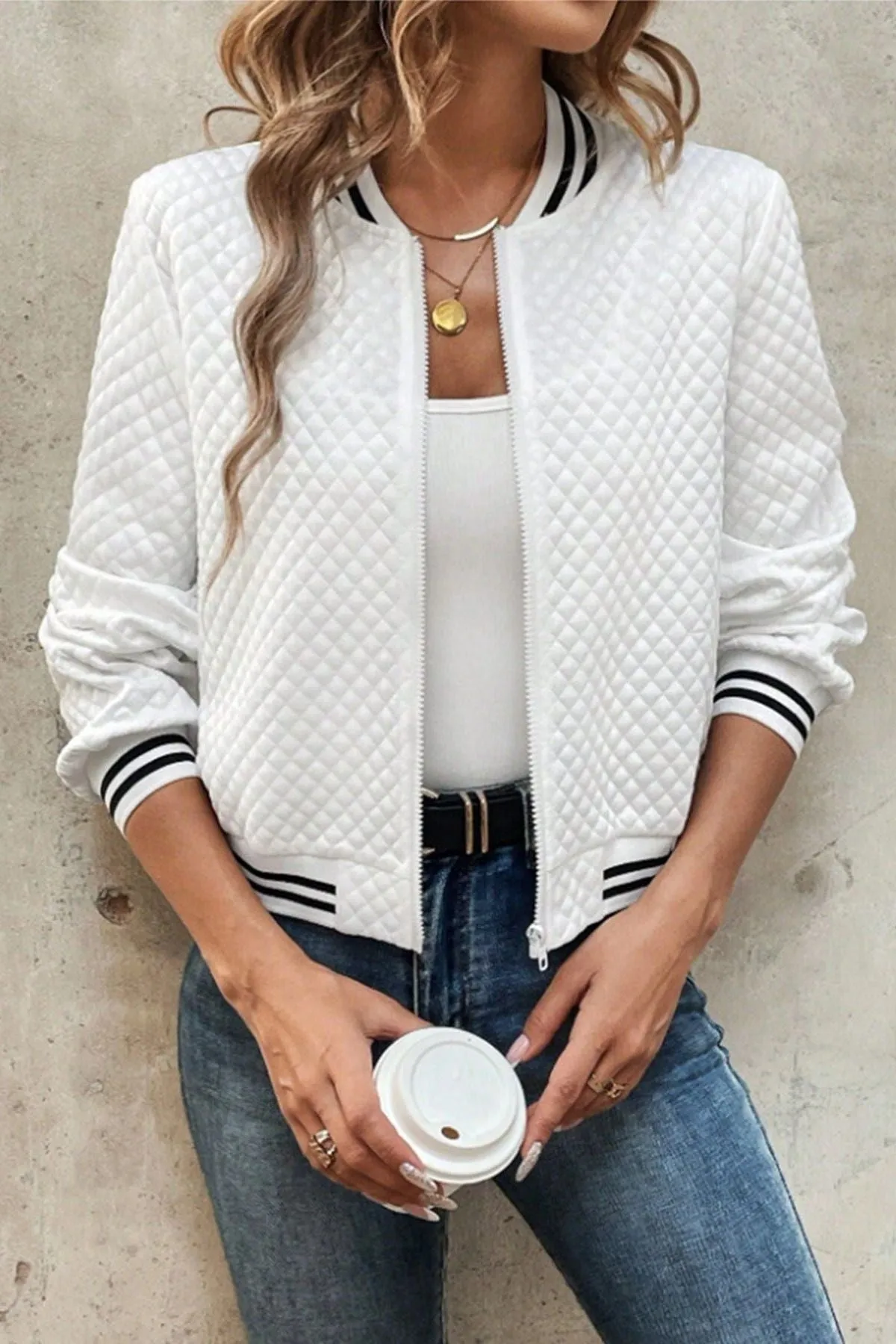 Sportswear Zipper Baseball Jacket