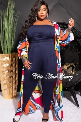 Final Sale Plus Size Sheer Chiffon Duster with Waist Tie and Rhinestone Cuff in Orange Neon Green Royal Blue and White Relaxed Fit BreathableMaterial