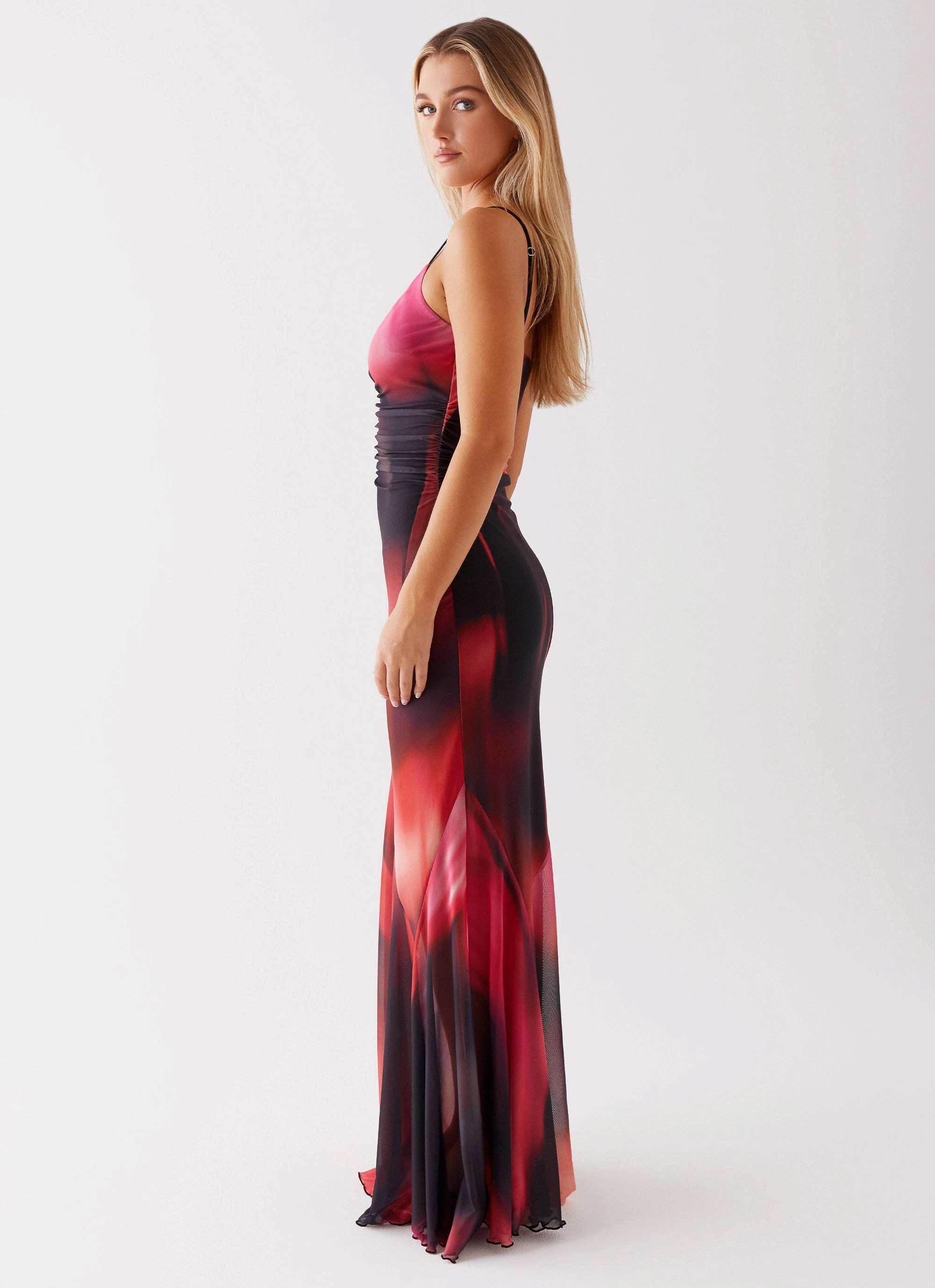 Charley Maxi Dress - Pink Print Semi Casual Perfect Day-to-Night