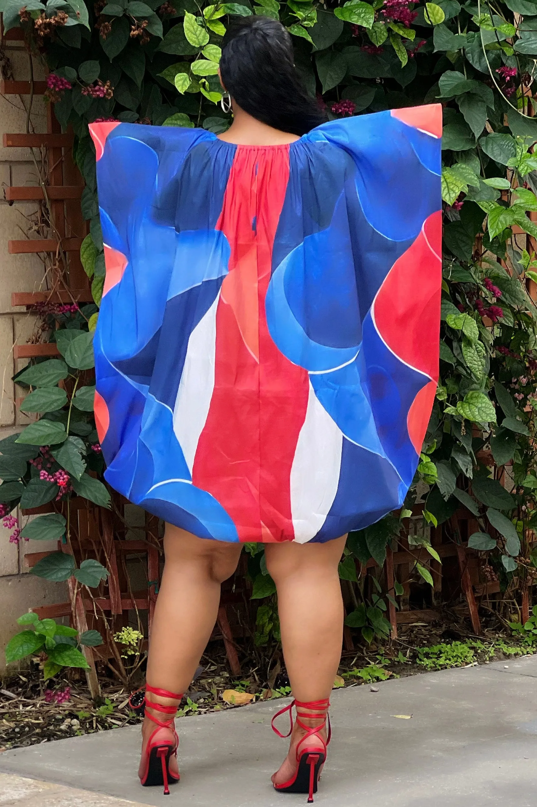 Lana Bubble Hem Strong Shoulder Mini Dress Polished Cut