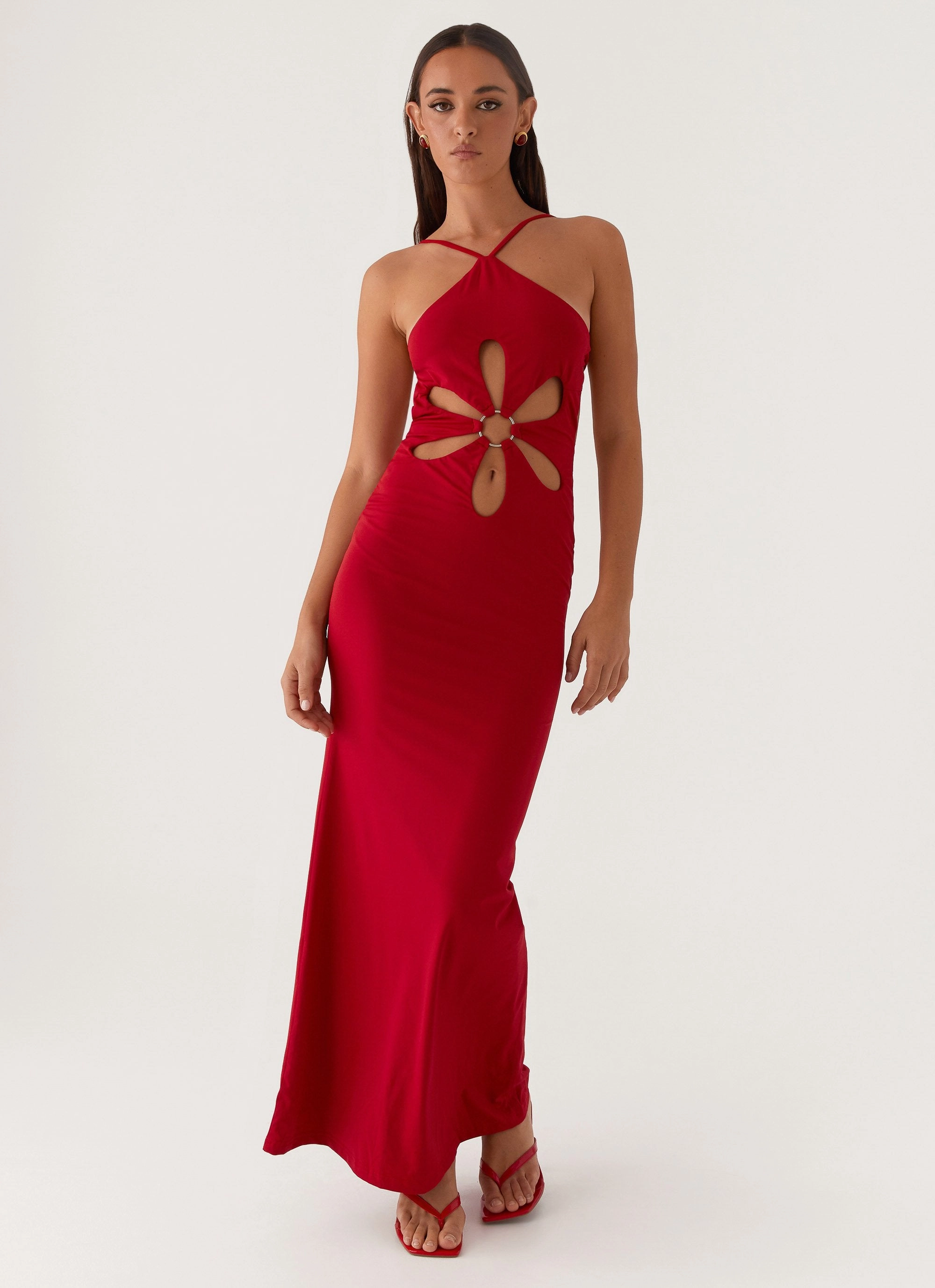Grow Together Maxi Dress - Red Sophisticated Fit