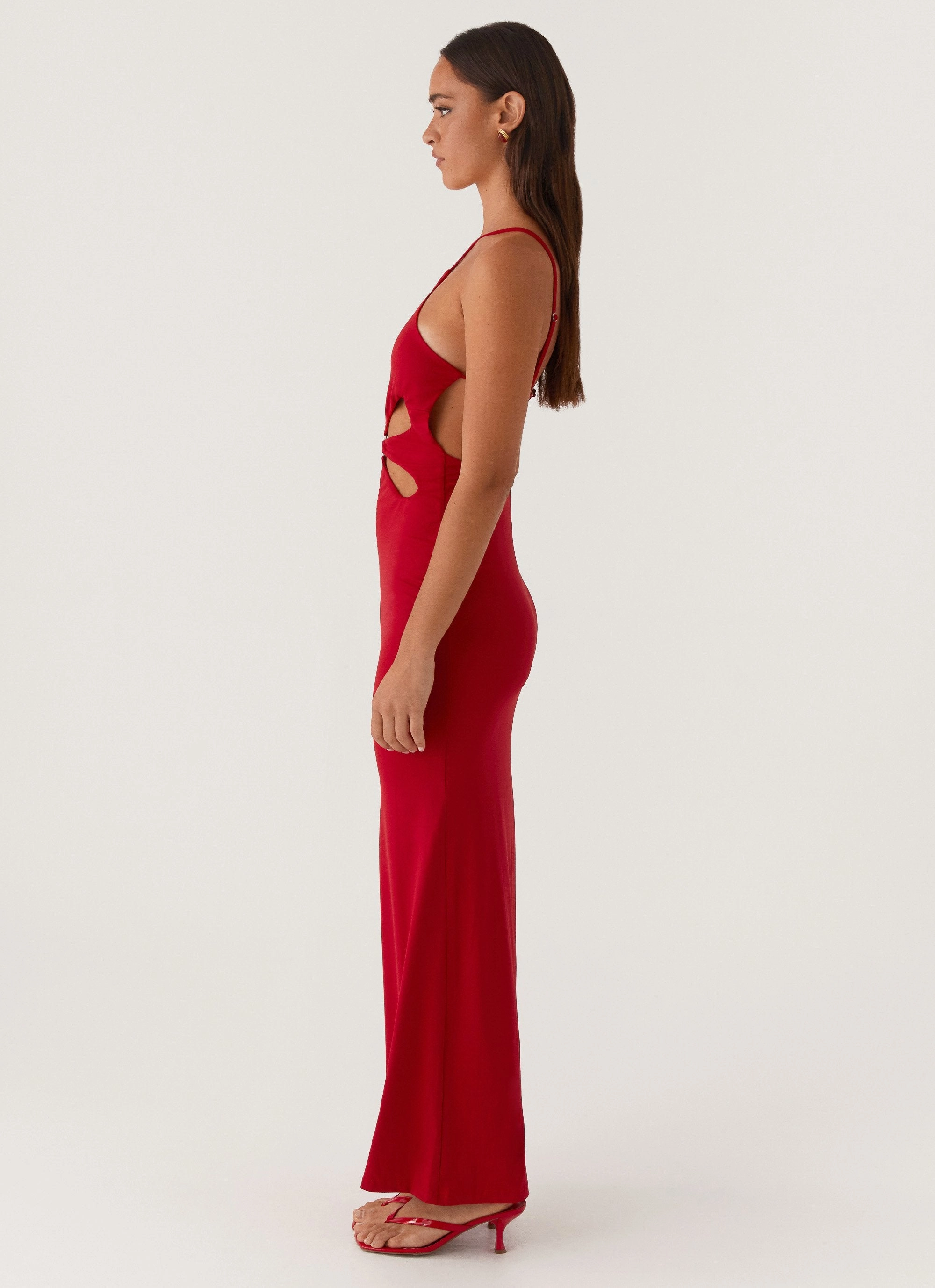 Grow Together Maxi Dress - Red Simple Profile Sharp Edge