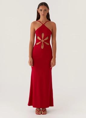 Grow Together Maxi Dress - Red Artistic Edge
