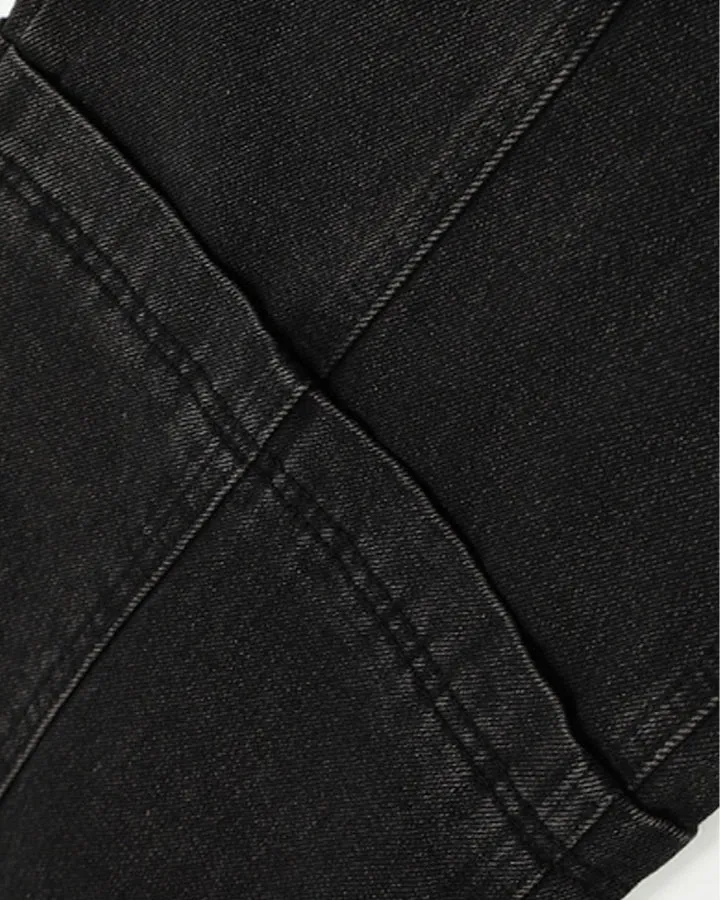 Star Embroidered Loose Fit Jeans