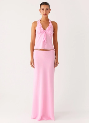 Bootcut shape Urban Fit Star Girl Maxi Skirt - Baby Pink