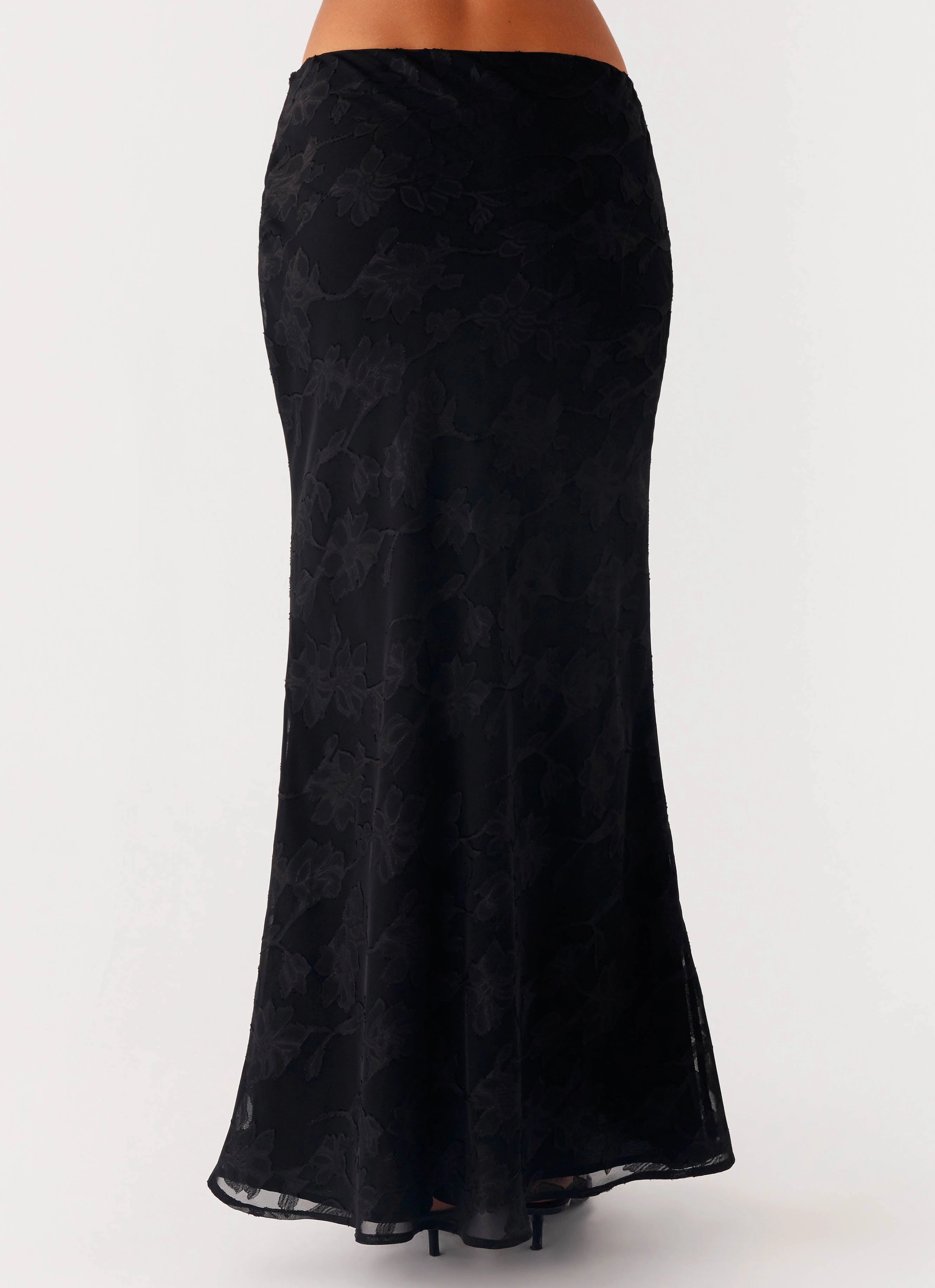 Starlit Maxi Skirt - Black Flex Fit Design