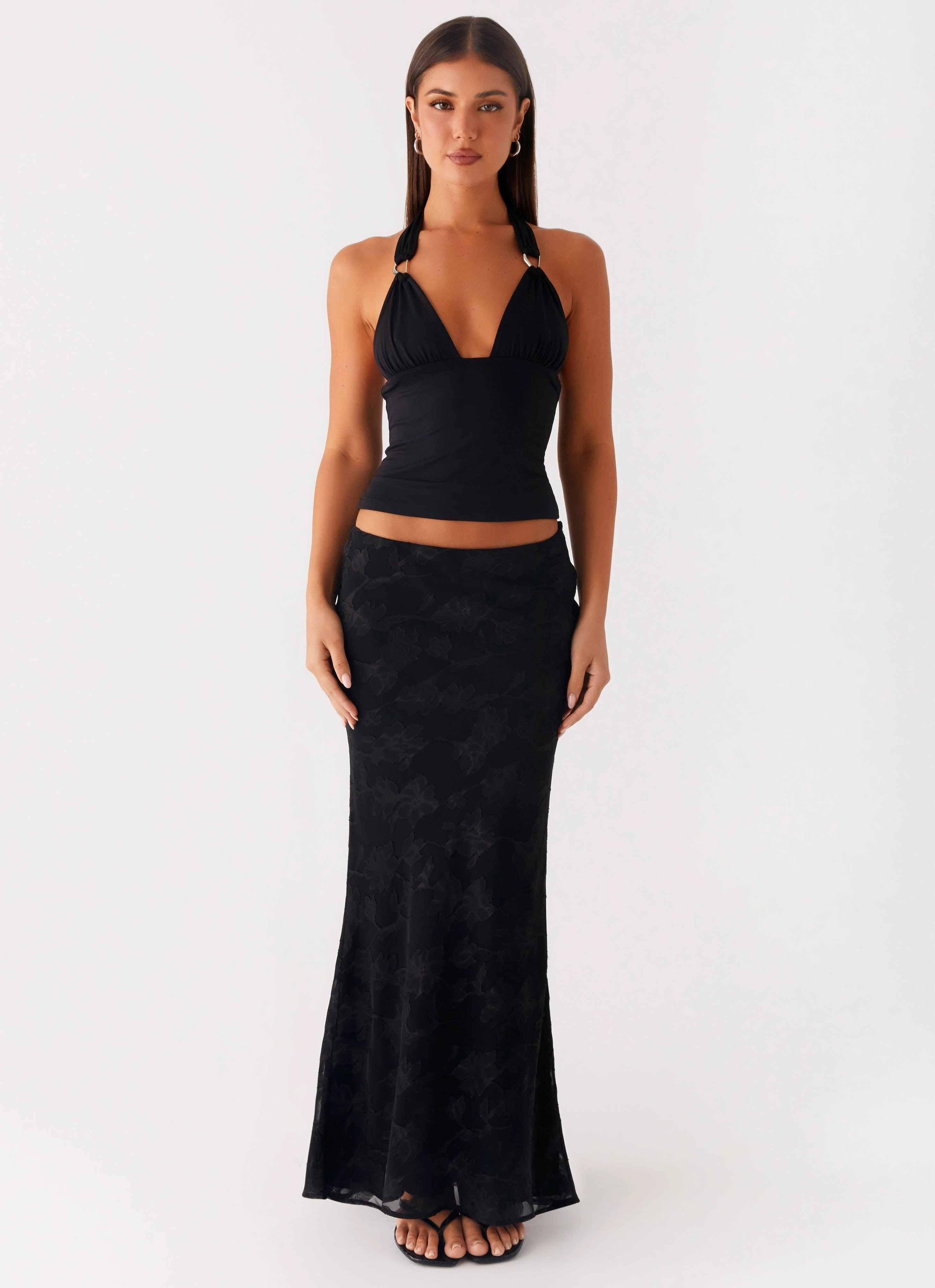 Starlit Maxi Skirt - Black Active Appeal TaperedLeg