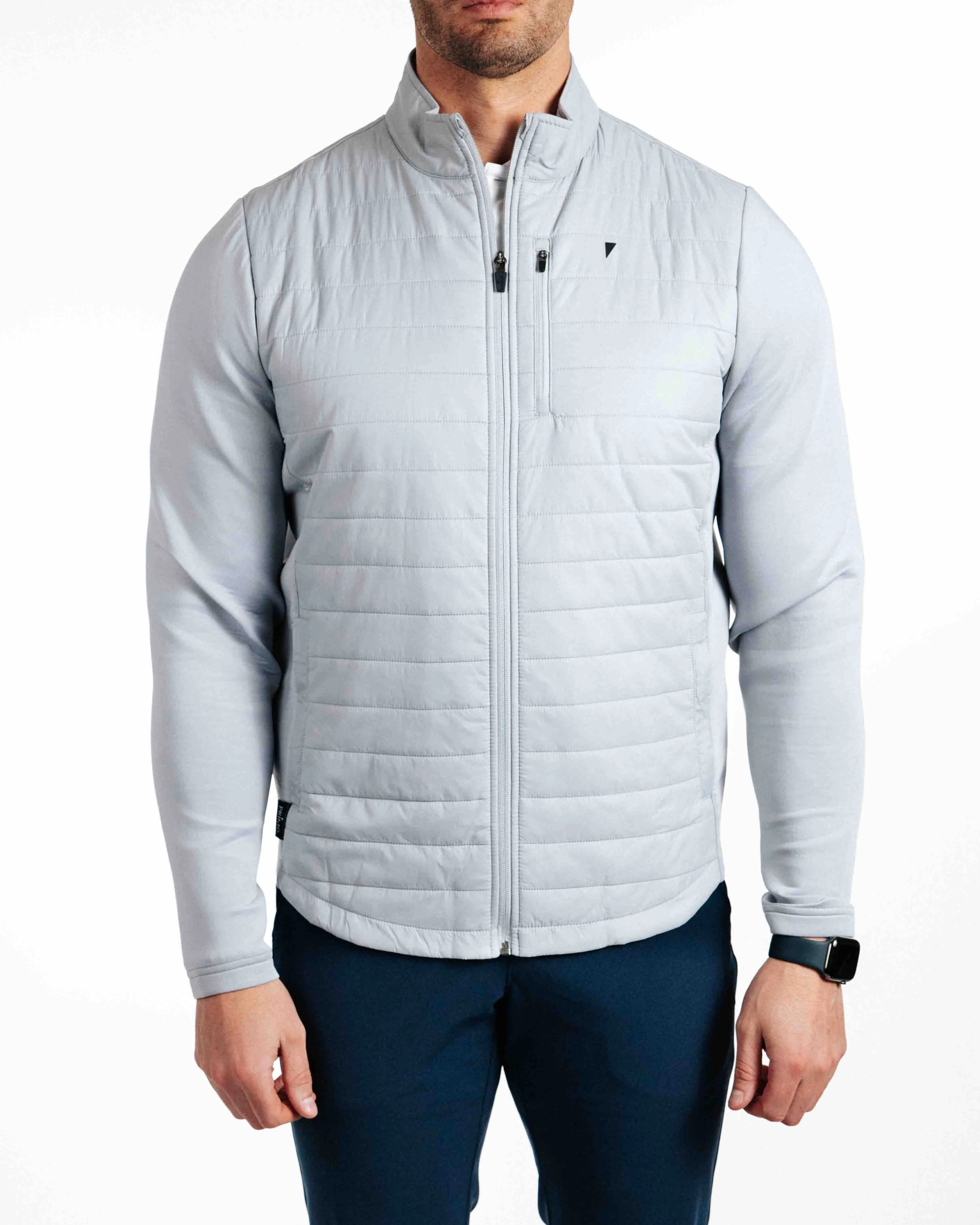 Light Gray Hybrid Jacket Neutral Tones