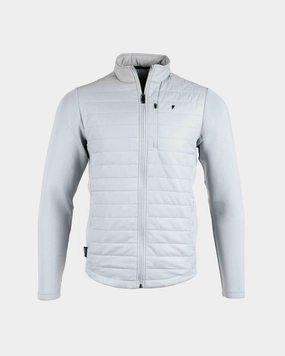 Noise Free Fabric High Collar Light Gray Hybrid Jacket