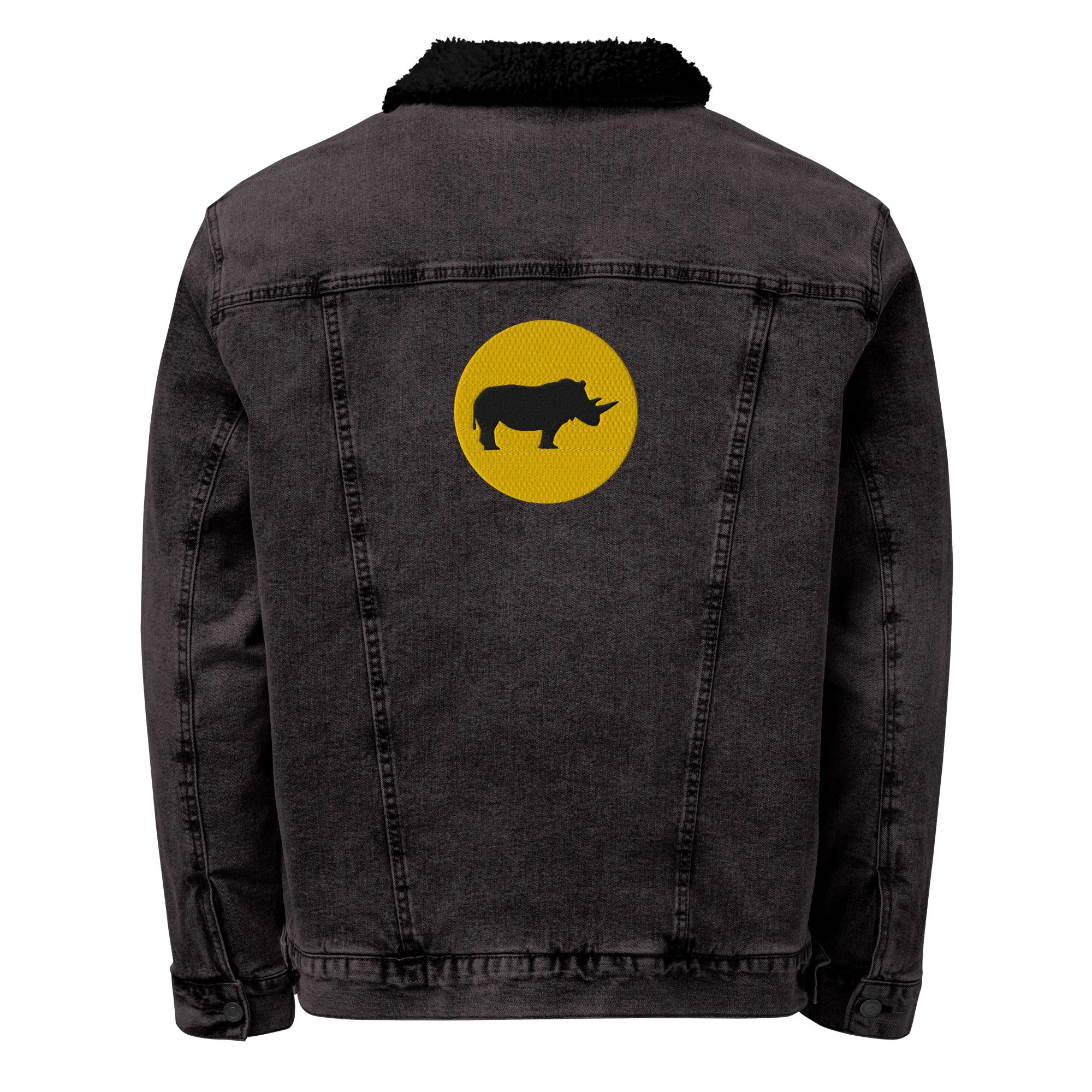 STAY FOCUSED Unisex Denim Sherpa Jacket