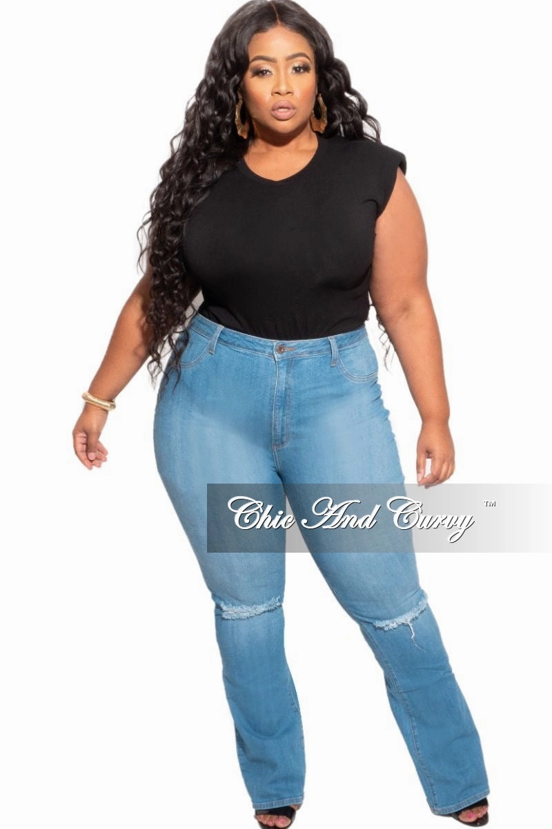 Chilly Weather Comfort Comfortable Layering Final Sale Plus Size Sleeveless Top with Shoulder Pads in Black