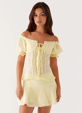 Hundred Percent Mini Skirt - Yellow Body Movement