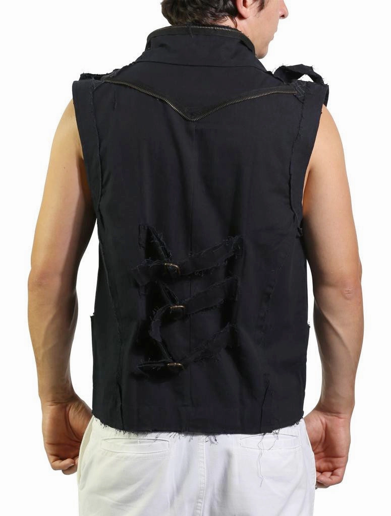 Steampunk Vest Midweight Texture Interlock Stitching