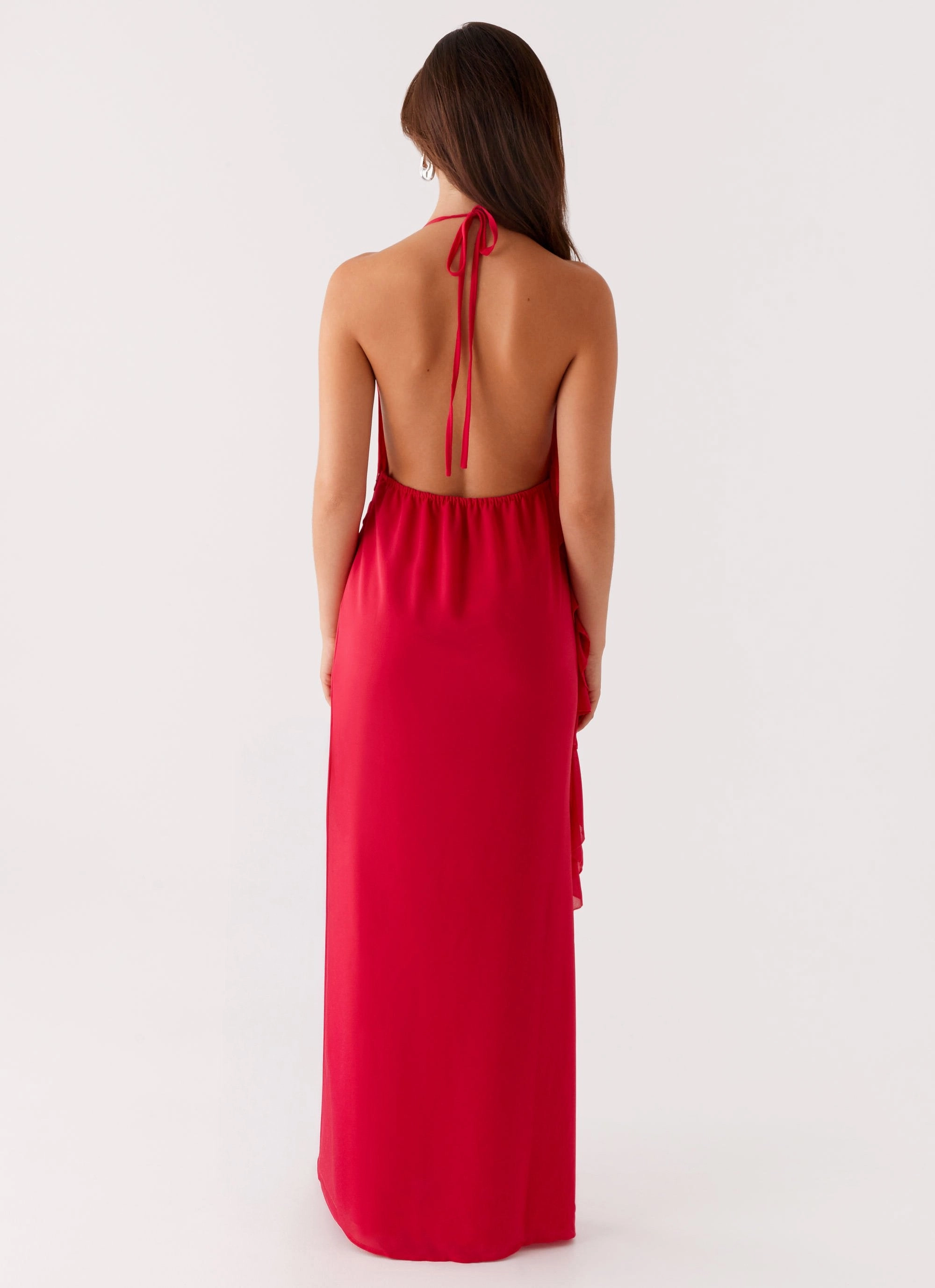 Diedre Rose Strappy Maxi Dress - Raspberry Clean Cut Flattering Style