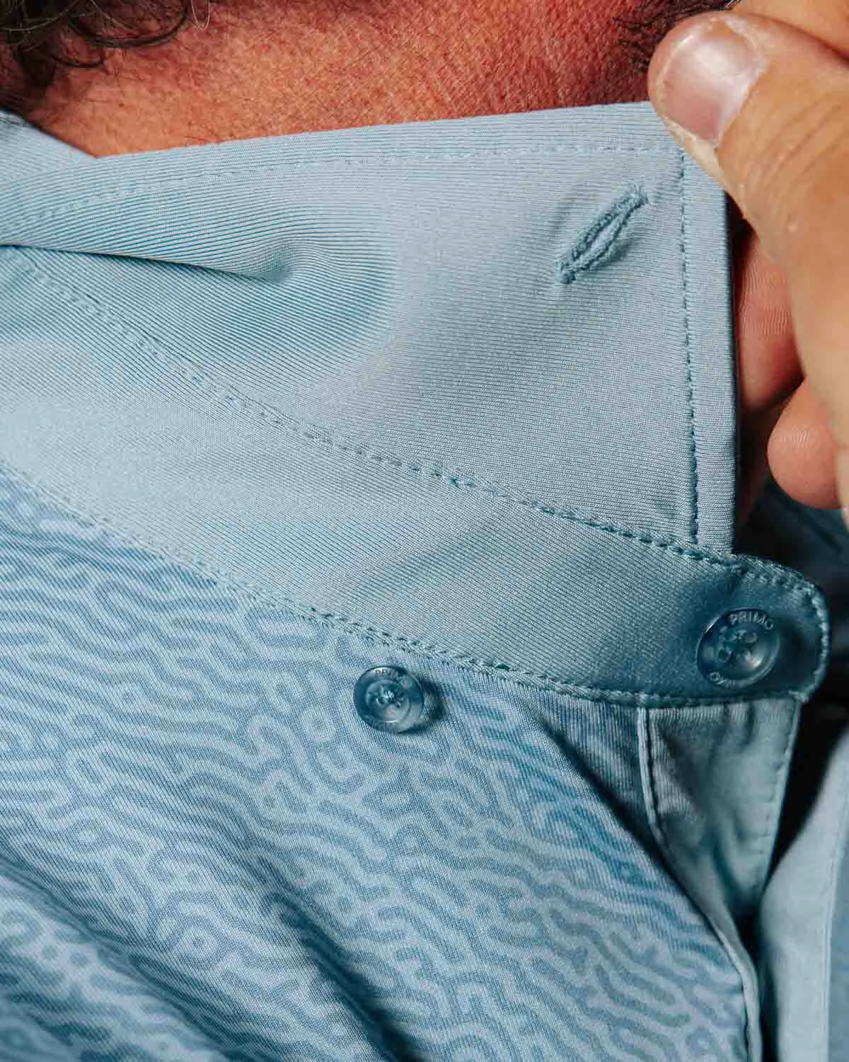 Storm Blue Maze Classic Polo Tagless Comfort Temperature control
