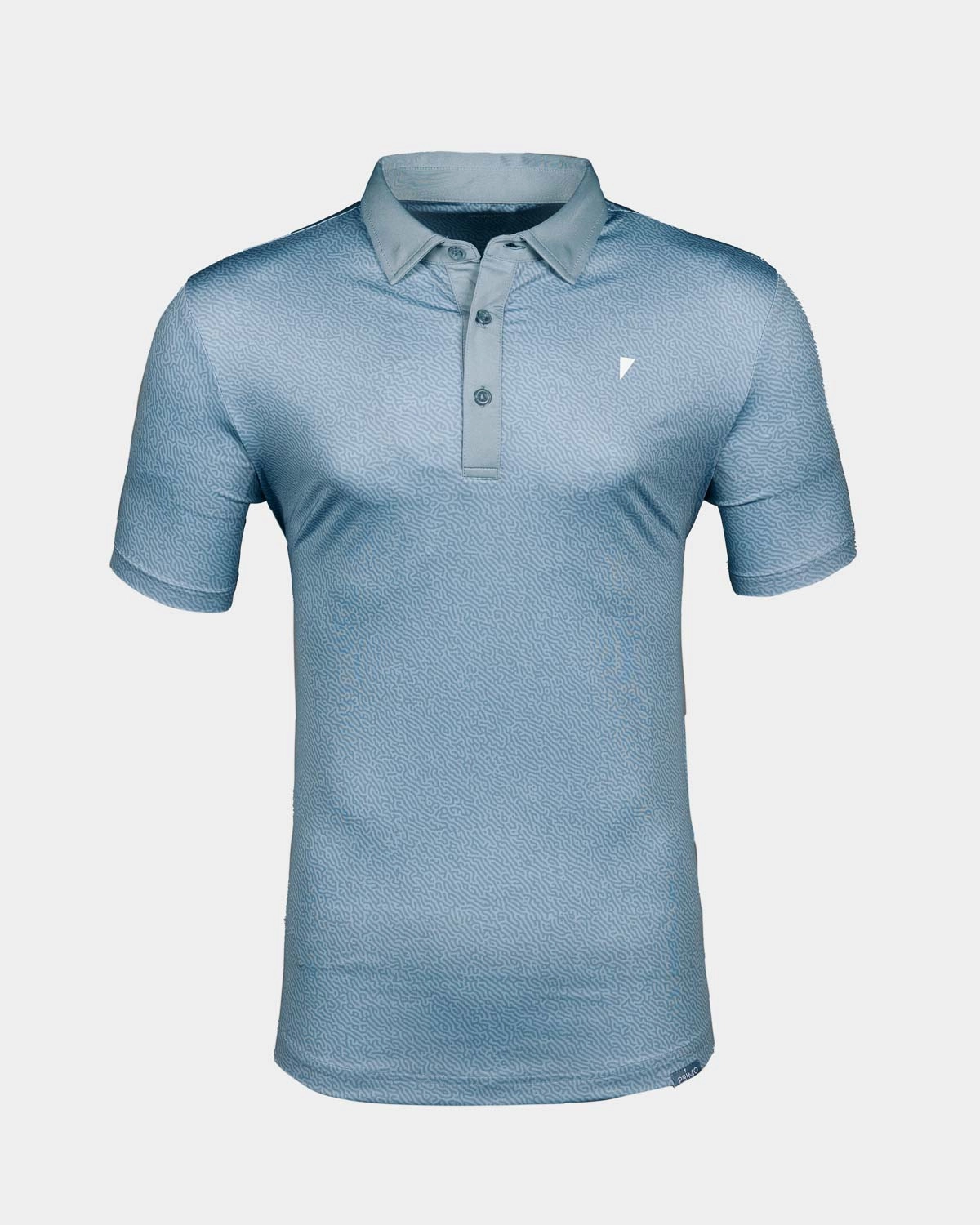 Storm Blue Maze Classic Polo Airflow Weave Pattern RibbedCuff