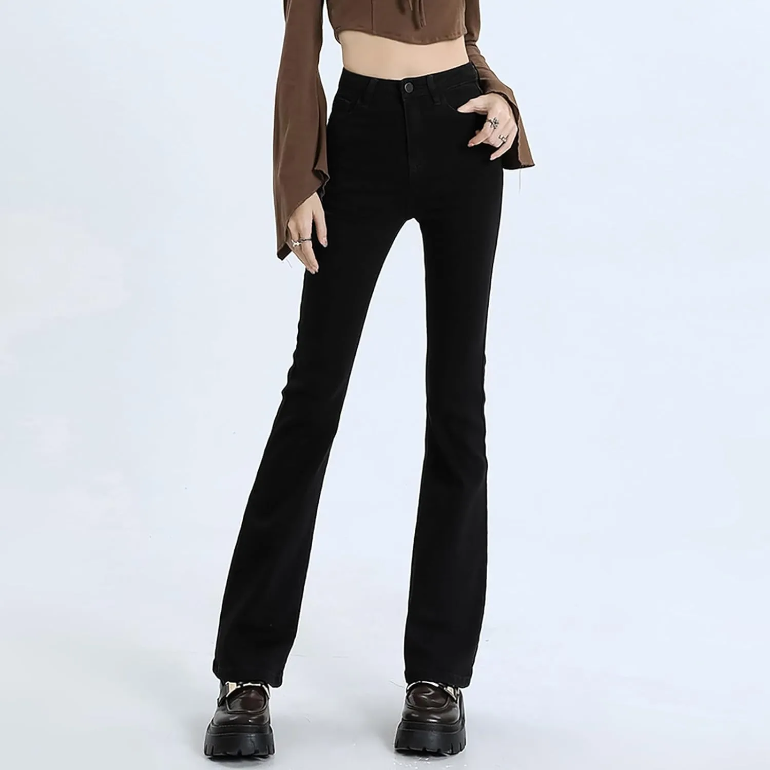 Straight Leg Stretchy Jeans Leg Jeans Loose Wide Leg Casual Pants Woman's Jeans Jeans Woman Jeans Jeans for Women