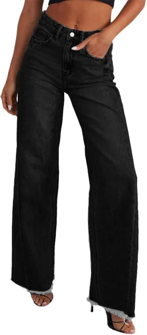 Straight Leg Stretchy Jeans Leg Jeans Loose Wide Leg Casual Pants Woman's Jeans Jeans Woman Jeans Jeans for Women