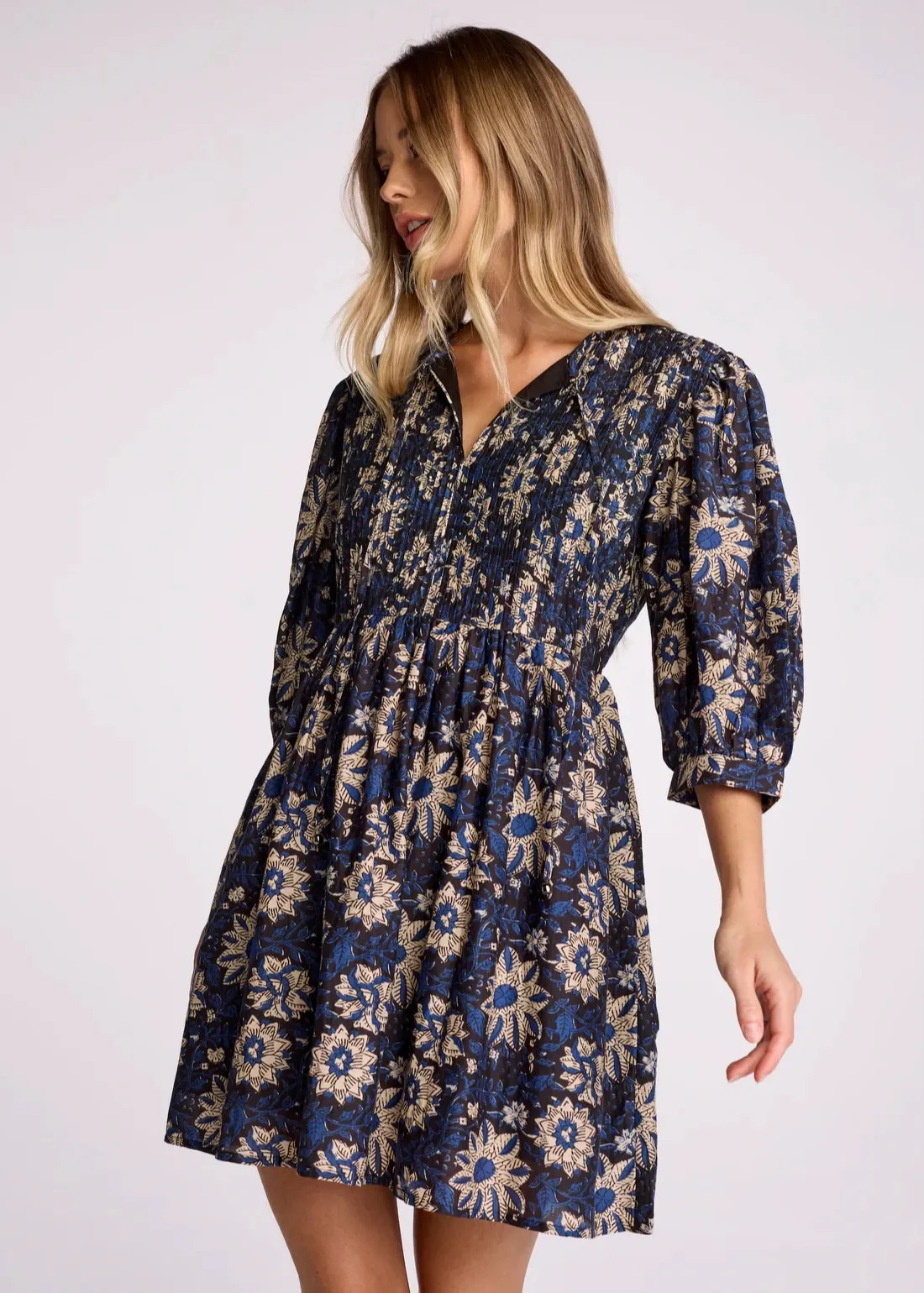 Sundays Zera Dress Solid-color Belt Waist