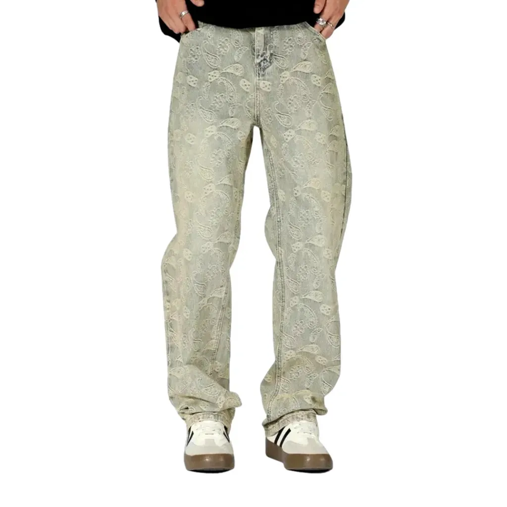 Street style loose fit men's jeans