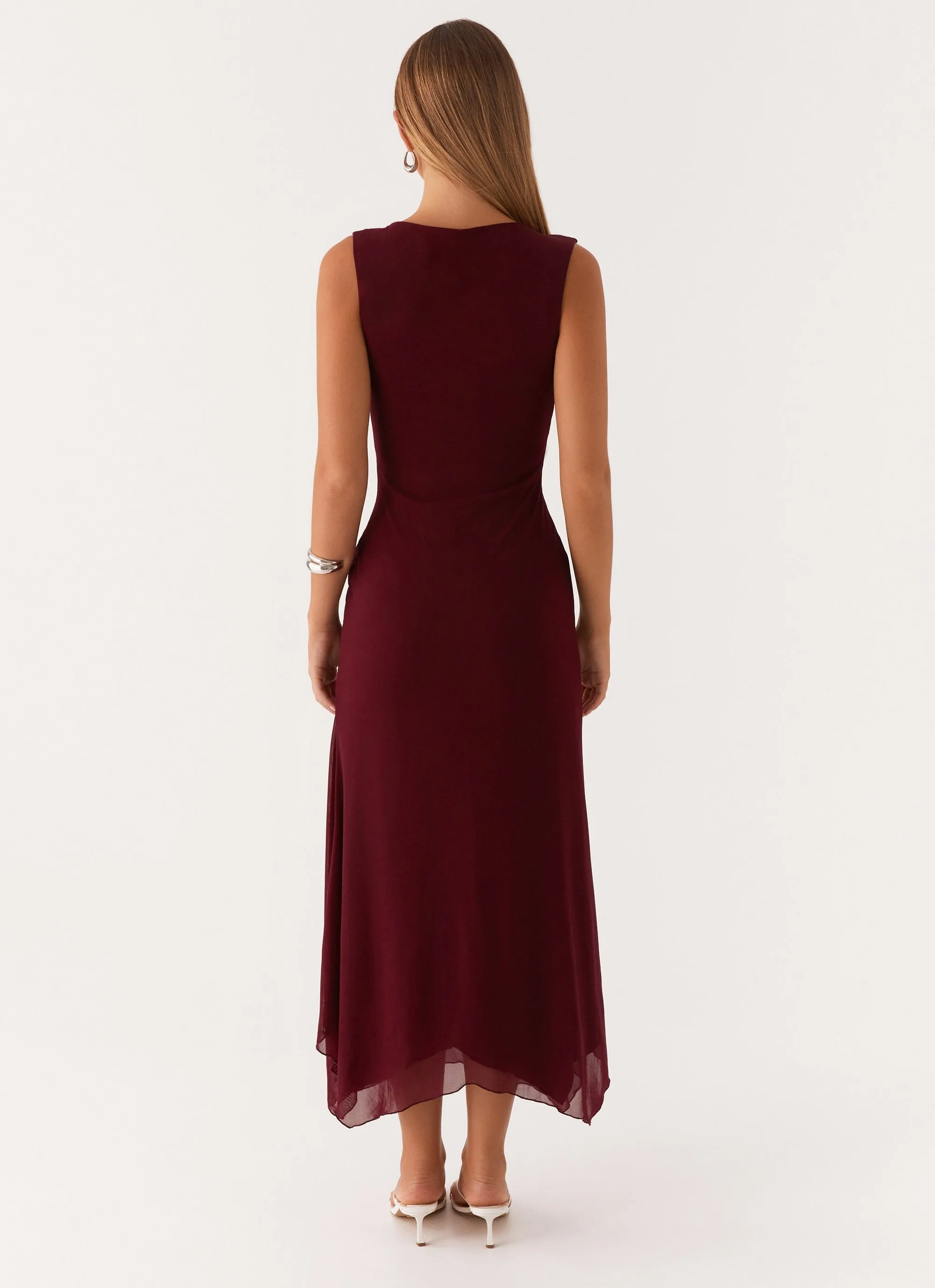 Murphy Maxi Dress - Deep Maroon Luxury Feel