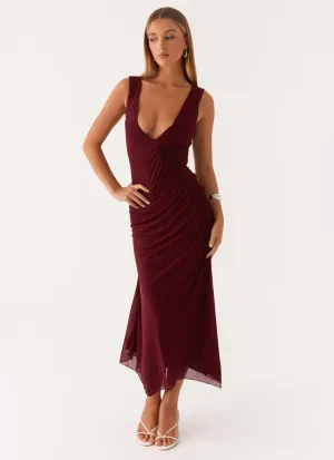 Murphy Maxi Dress - Deep Maroon City Casual