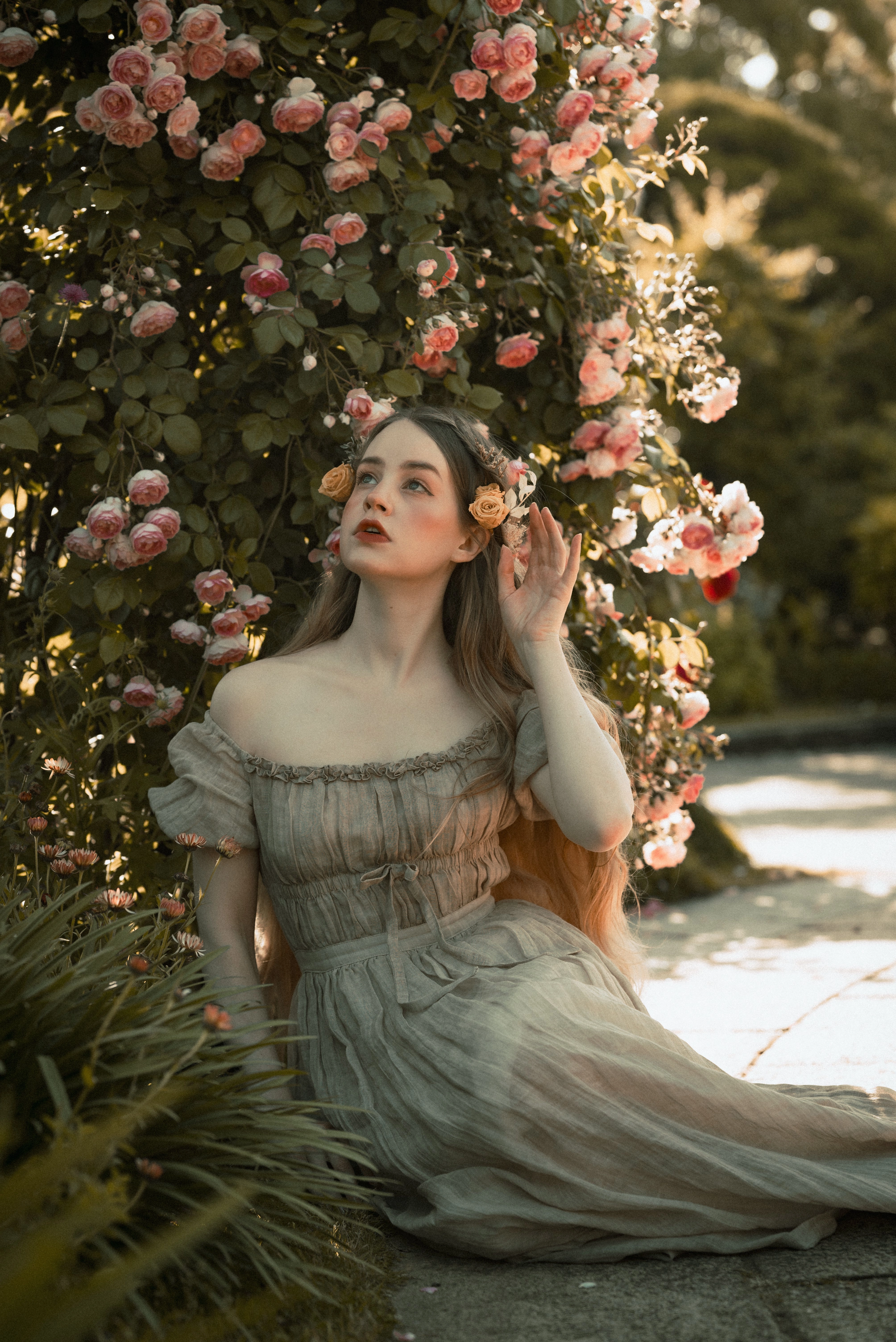 Osmanthus 01 | maxi linen dress Essential Waist Trendy Cut
