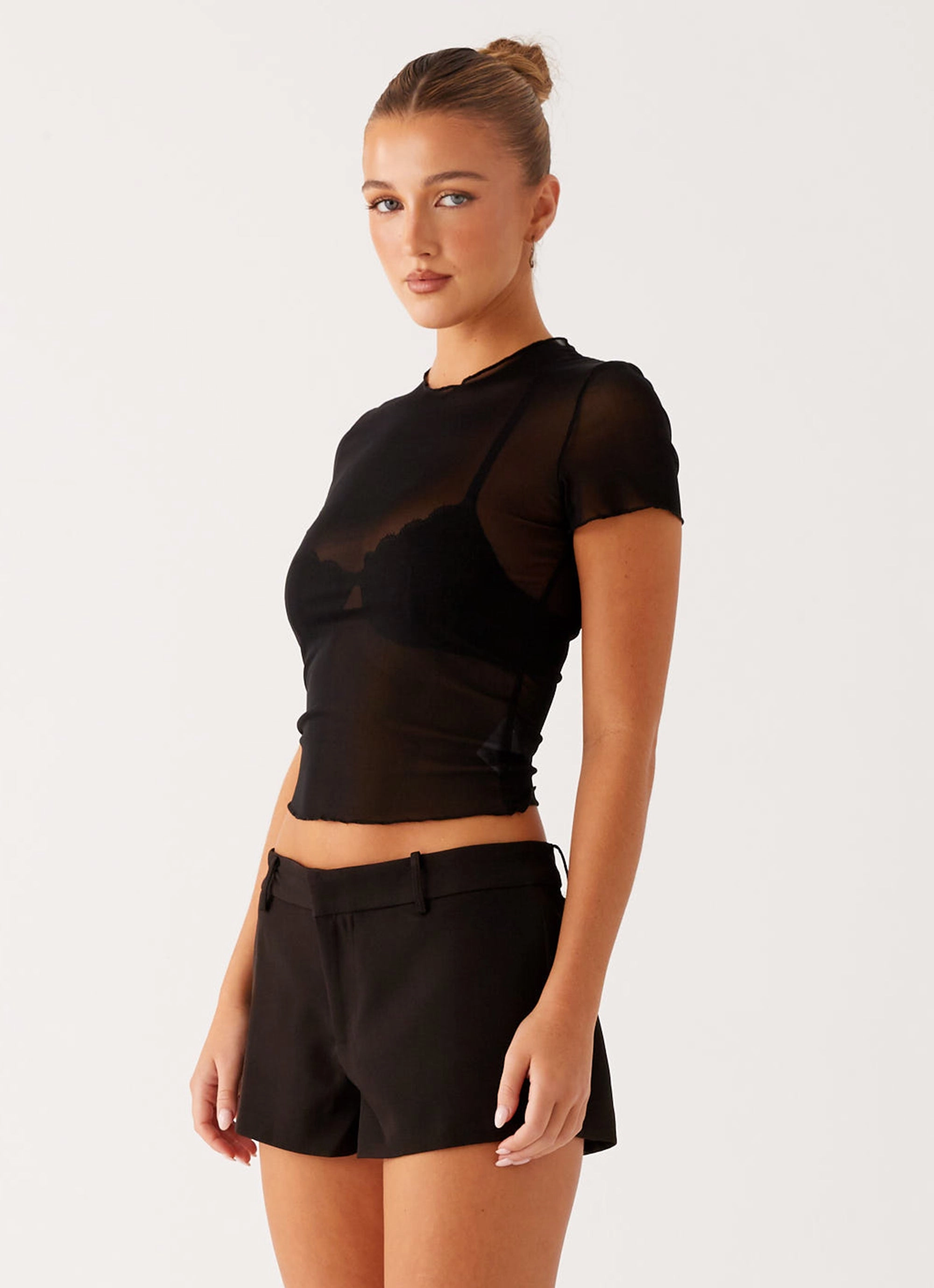 Dalton Mesh T-Shirt - Black AntiSnagYarnProcessing Airflow Mesh Lining