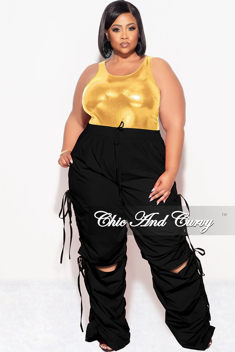 High Mobility Final Sale Plus Size Bodysuit in Gold/Black