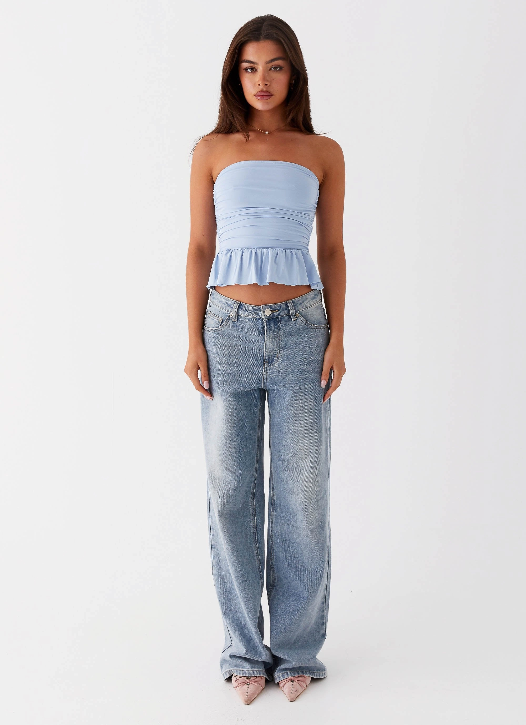 BreathableBackVents Bella Lou Tube Top - Blue