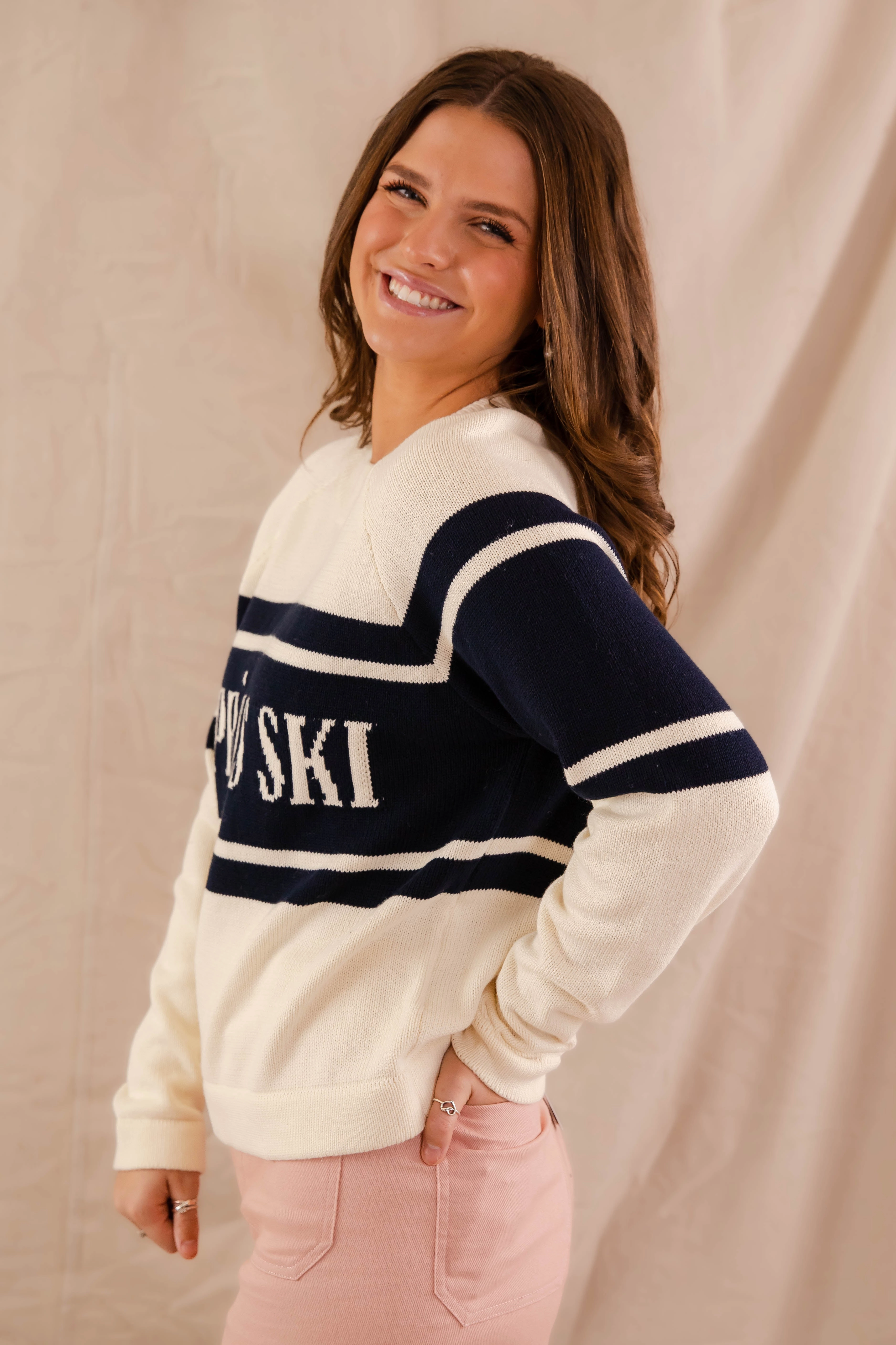 Apres Ski Sweater Reflective Safety Trim