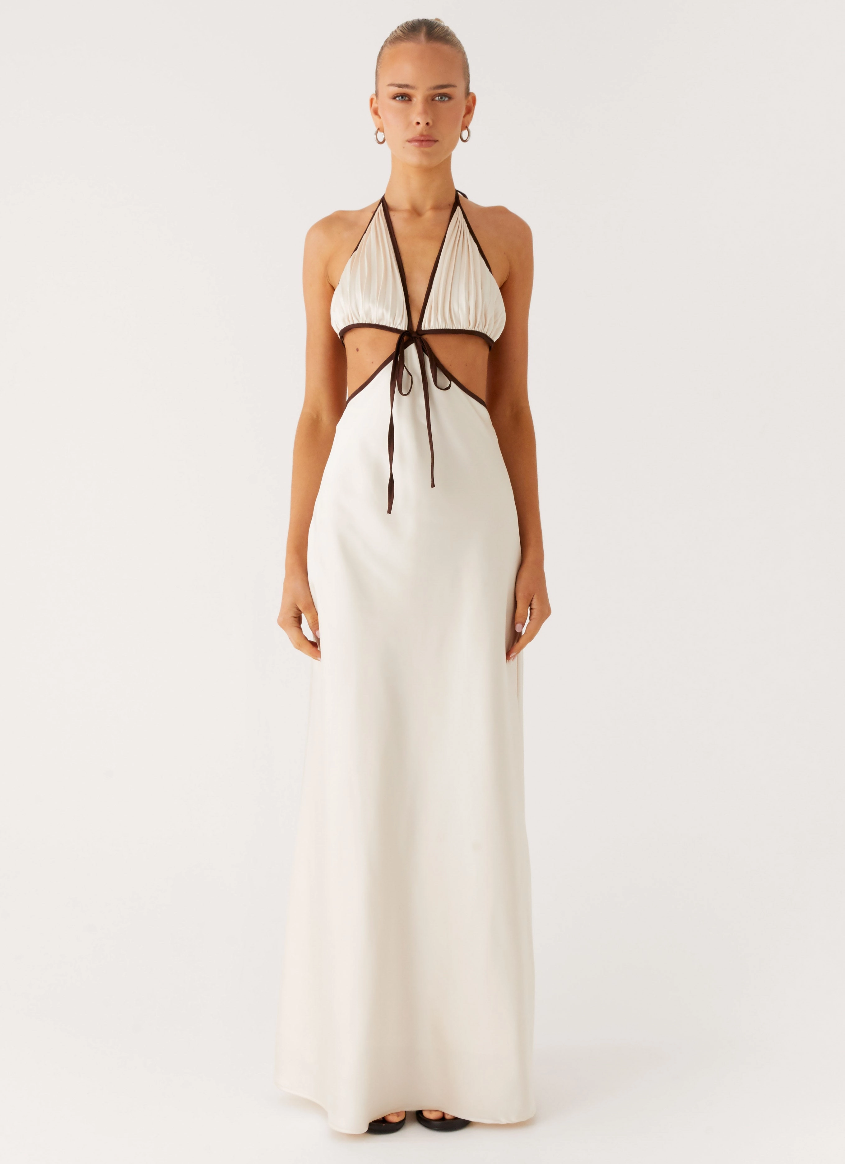 Lounge Cut Travel-friendly Mabel Maxi Dress - Cream