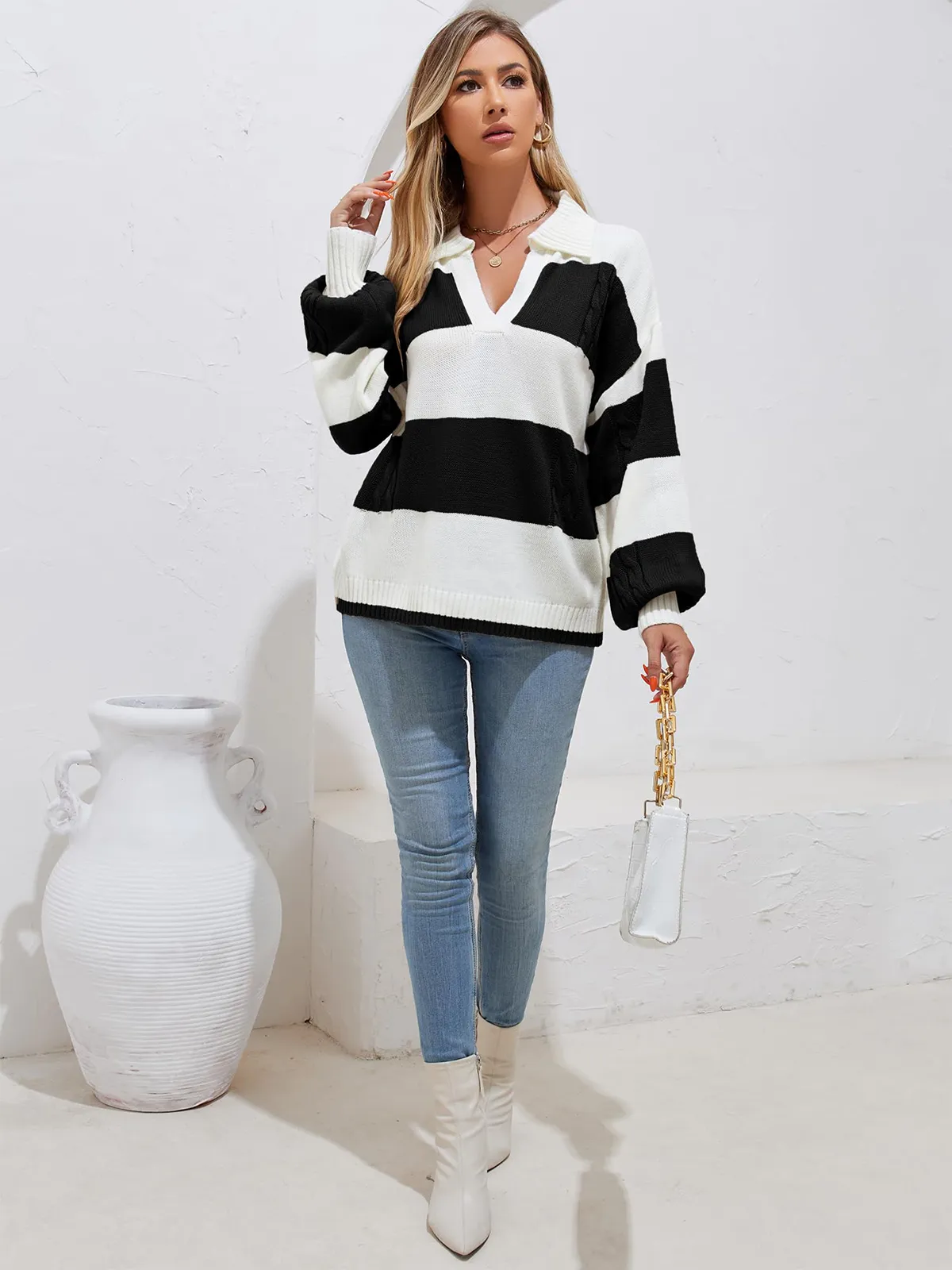 Striped Long-Sleeve Jumper