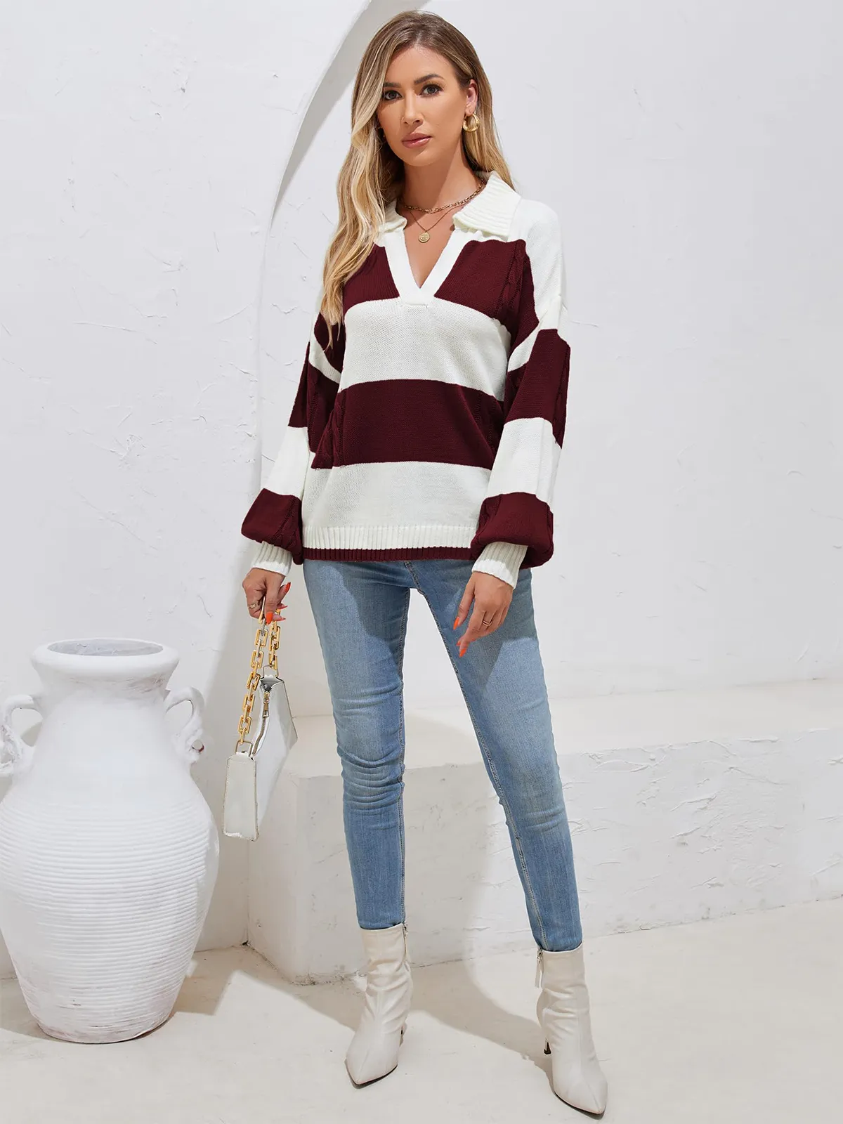 Striped Long-Sleeve Jumper