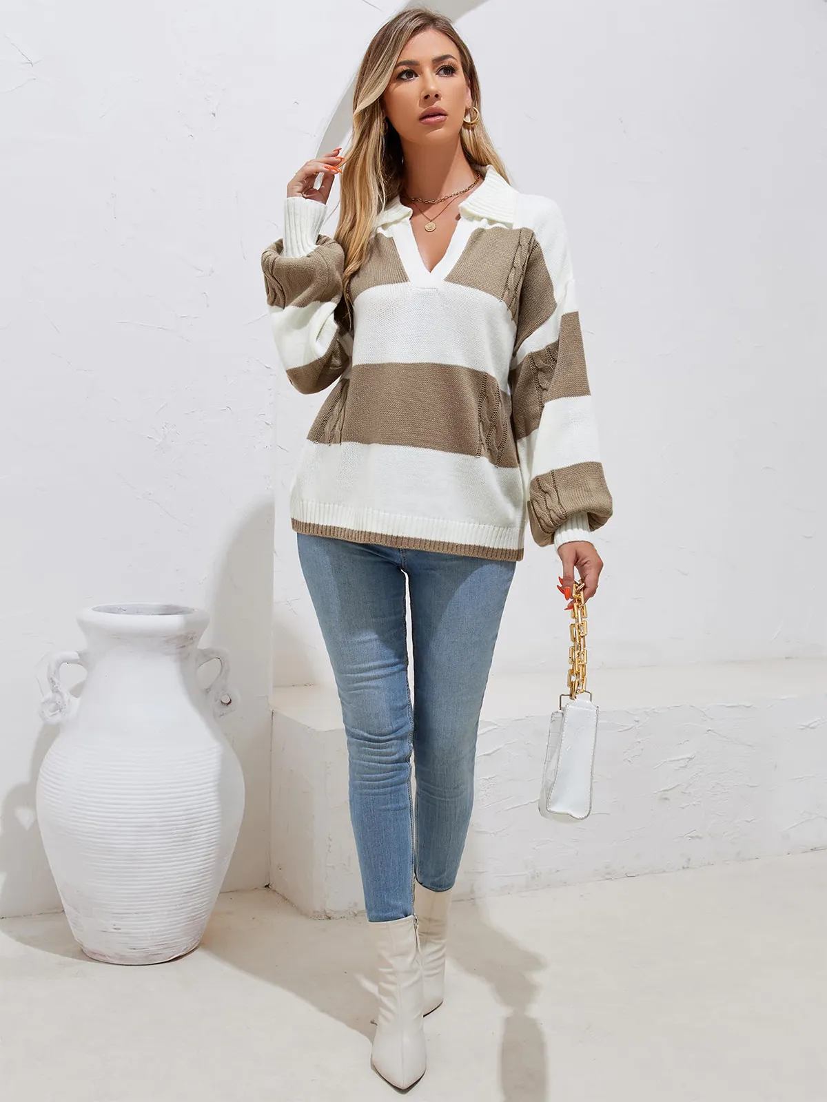 Striped Long-Sleeve Jumper