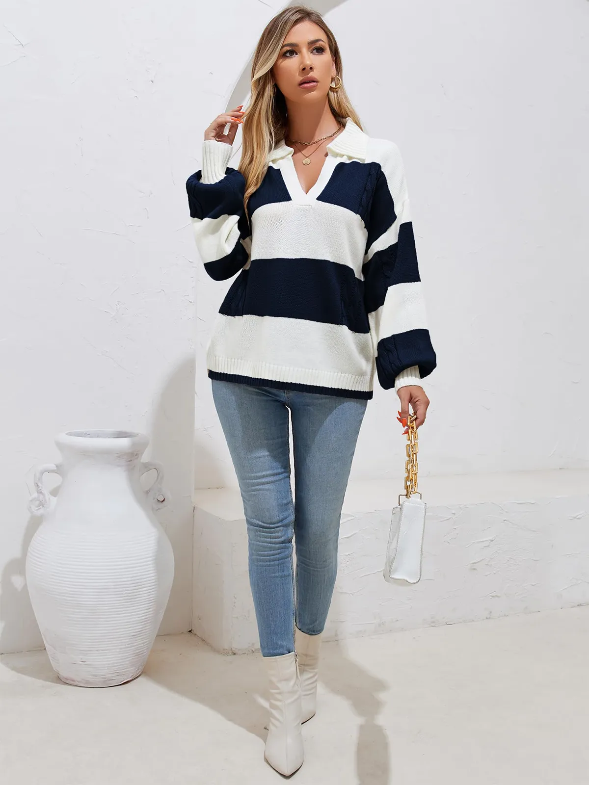 Striped Long-Sleeve Jumper