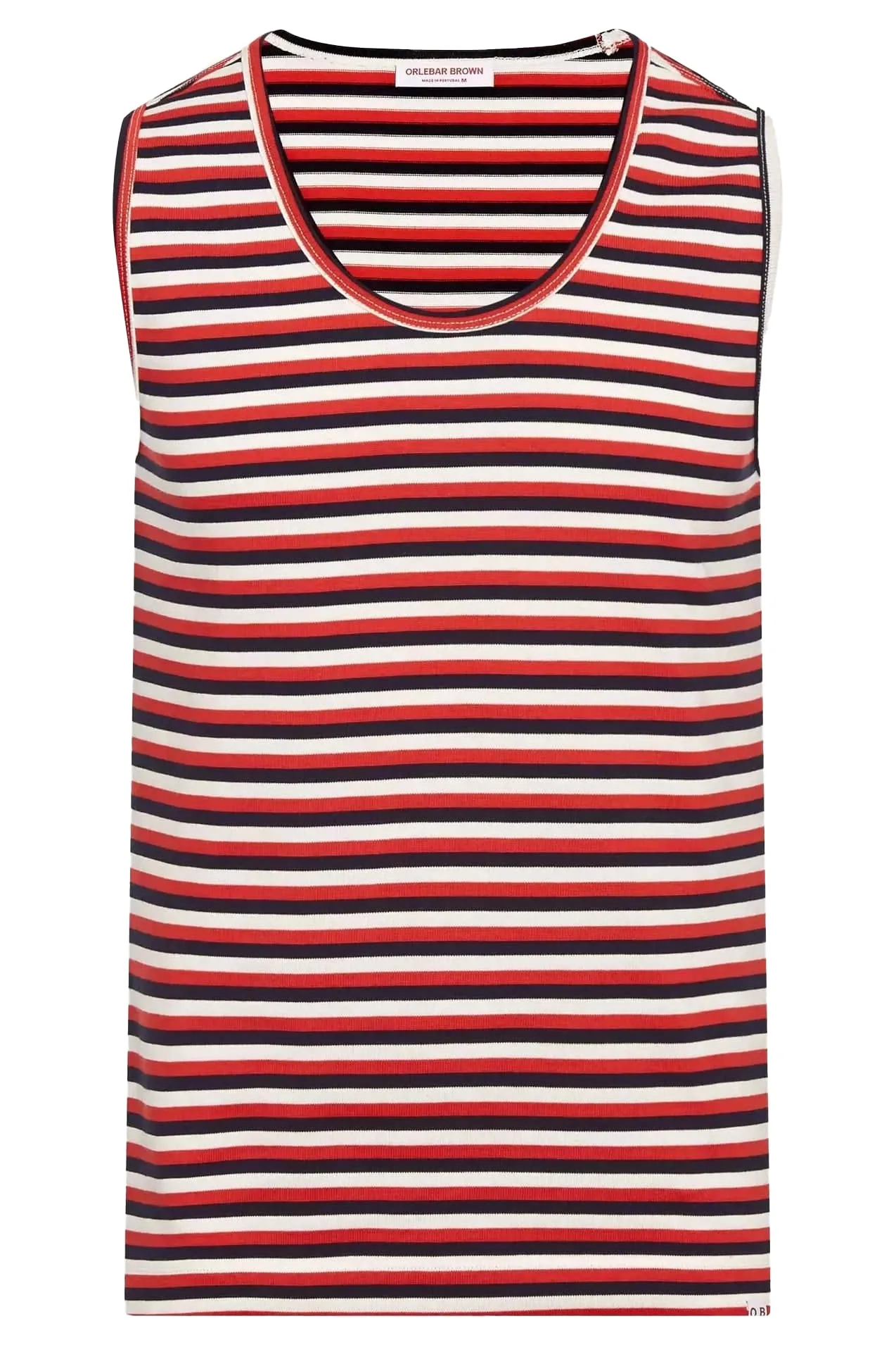 Striped Sleeveless Cotton Cherbury Tank Top T-Shirt