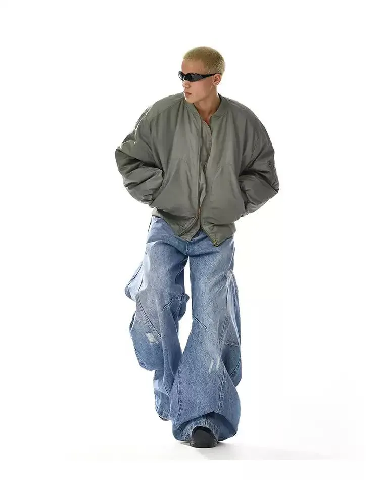Structured Loose Fit Jeans