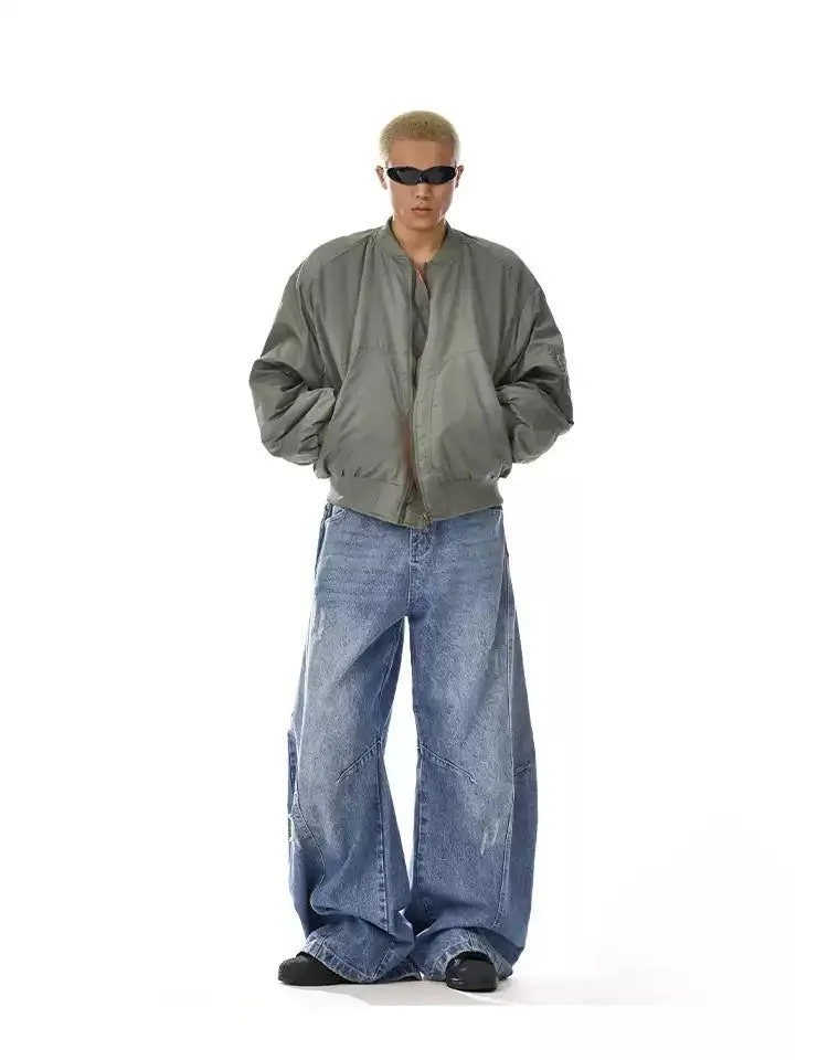 Structured Loose Fit Jeans