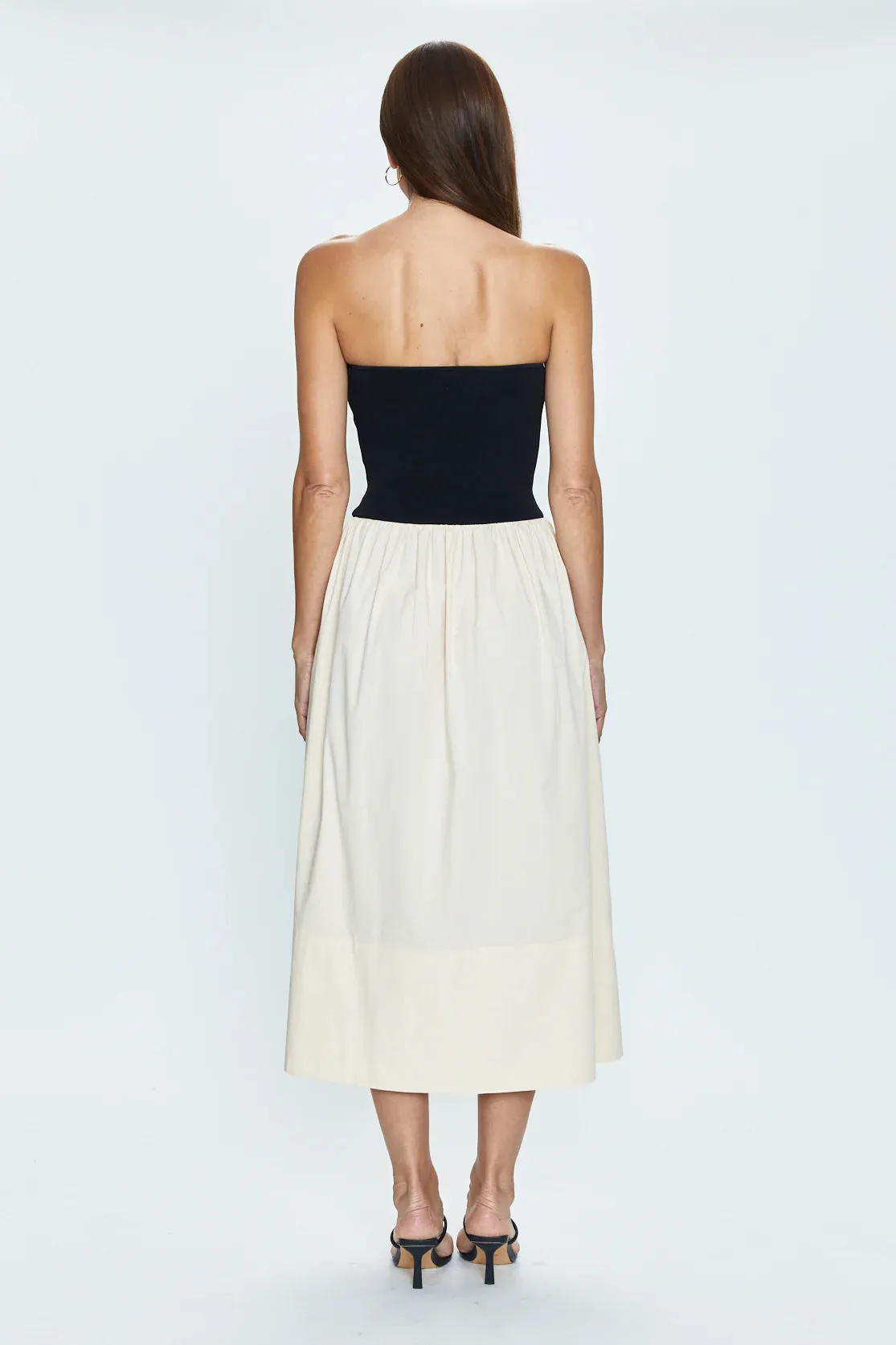 Pistola Mavo Tube Top Dress -Pepper and Salt Silk-Blend